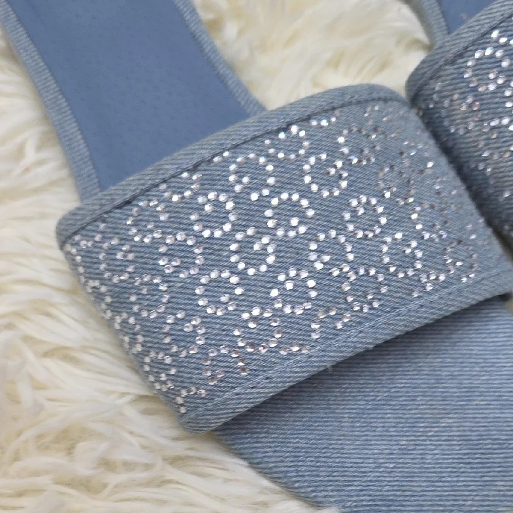GBG Los Angeles Light Blue Slide Sandals